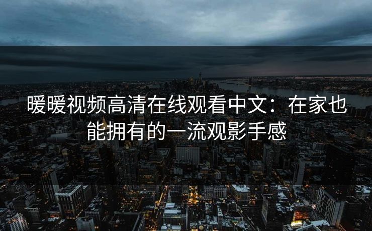暖暖视频高清在线观看中文:在家也能拥有的一流观影手感